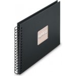 Hama album klasické spirálové FINE ART 28x24 cm, 50 stran, nová černá, černé listy – Zboží Živě