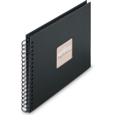 Hama album klasické spirálové FINE ART 28x24 cm, 50 stran, nová černá, černé listy – Zboží Živě