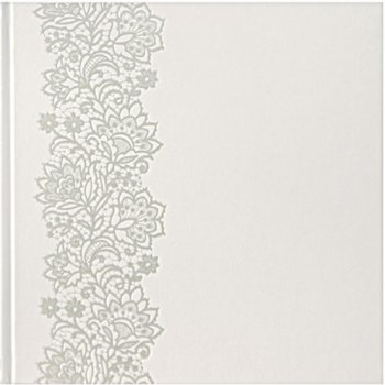 Svatební kniha 20,5 x 20,5 cm - bílá / stříbrná (1ks)