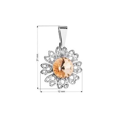 Evolution Group CZ Přívěsek bižuterie se Swarovski krystaly Light Peach 54032.3 – Hledejceny.cz