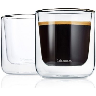 Blomus Dvoustěnné sklenice na kávu NERO 2 x 200 ml – Hledejceny.cz