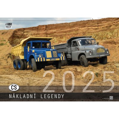 Nástěnný měsíční MAXI CS NÁKLADNÍ LEGENDY velikost 480 x 6 2025 – Sleviste.cz