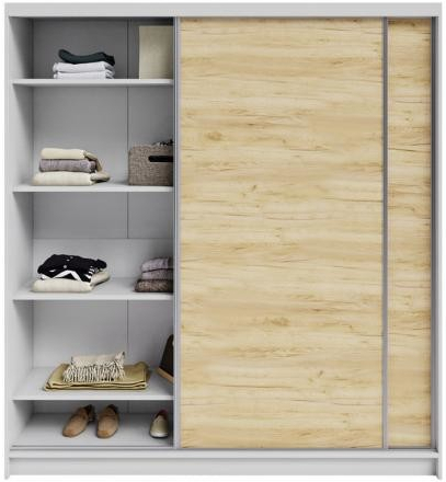 DobreSny Denve 200 x 218 x 60,3 cm dub craft / bílá