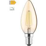 Diolamp LED Filament Candle žárovka Amber C35 5W/230V/E14/2700K/620Lm/360°/Dim – Hledejceny.cz