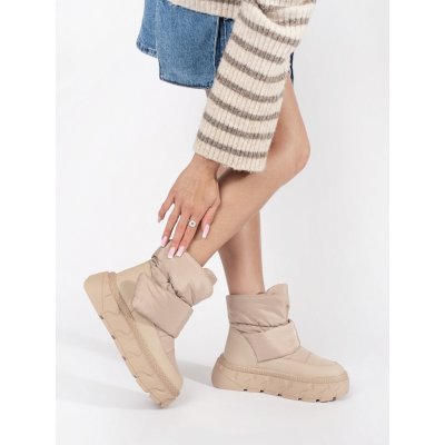 Seastar Beige insulated women's snow boots with a thick sole 0000296680412 krémová – Sleviste.cz