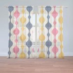 Sablio Záclony Barevné křivky: 2ks 150x250cm – Hledejceny.cz