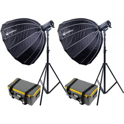 Lensbot set dvou GL330 COB led světel 2 x stativ, 2 x 120 cm softbox – Zboží Živě