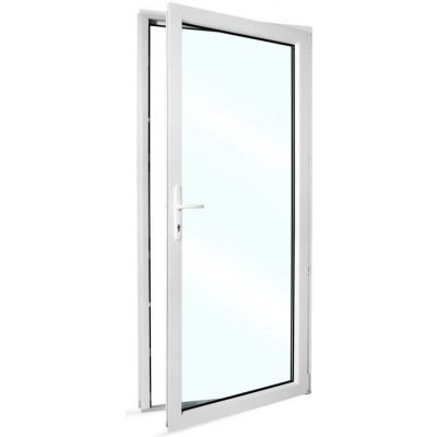 SkladOken.cz vedlejší vchodové dveře jednokřídlé 98 x 208 cm prosklené bílé PRAVÉ – HobbyKompas.cz