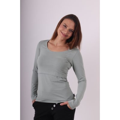 Jožánek kojicí tričko Kateřina dlouhý rukáv olivové – Zboží Dáma