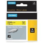 Dymo 1805444 (Černý tisk/žlutý podklad) 1,5m, 24mm, RHINO plochá smršťovací bužírka - Originál – Zboží Živě