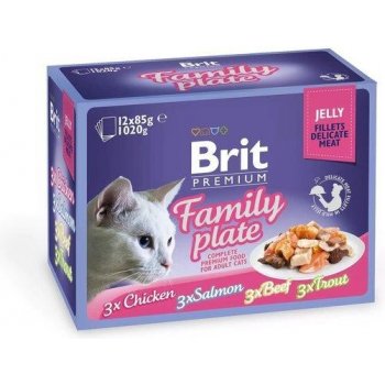 Brit Premium Cat D Fillets in Jelly Family Plate 12 x 85 g