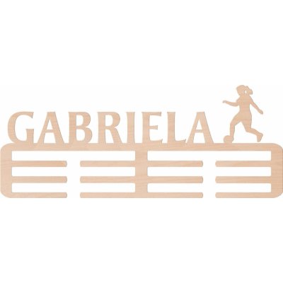 ČistéDřevo Dřevěný věšák na medaile fotbal Zvolte Žena – Zboží Dáma