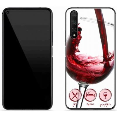 mmCase gelový kryt Huawei Nova 5T - sklenička vína červené – Sleviste.cz