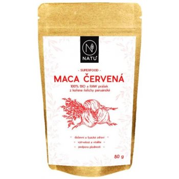 NATU Maca červená BIO prášek 80 g