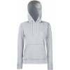 Dámská mikina Fruit of the Loom mikina Classic Lady-Fit Hooded Sweat dámská heather gre