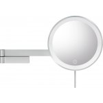 Zvětšovací kosmetické zrcátko 5x Linea s LED podsvícením nástěnné stříbrné – Zboží Mobilmania