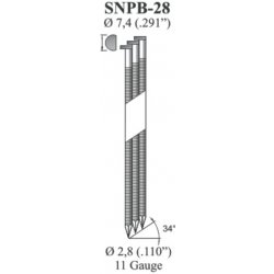 Hřebíky OMER SNPB 70mm s kroužky 34° / 2.80mm - kopie - 5aa326