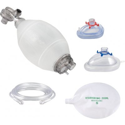 HUM Resuscitační set 2 - AERObag® SEBS (2 masky) dětský, Velikost masky: 1, 2 – Zboží Mobilmania