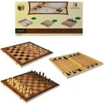 Šachy, dáma, backgammon hra 44x44cm dřevo – Hledejceny.cz