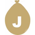 Balónek písmeno J zlaté – Sleviste.cz