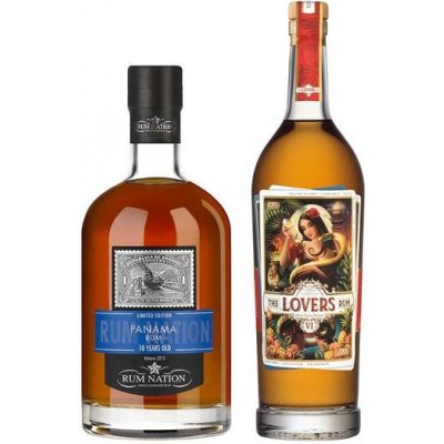 The Lovers Rum 43% 0,7 l + Rum Nation Panama 10y 40% 0,7 l (set)