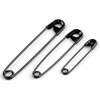 Spínací špendlíky mix velikostí Varianta: 2 černý lak, Balení: 1 svaz. – Zboží Dáma