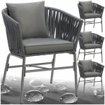 tectake 405832 sada židlí valeiras 60x61x77cm sada 4 kusů – Hledejceny.cz