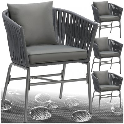 tectake 405832 sada židlí valeiras 60x61x77cm sada 4 kusů – Hledejceny.cz