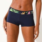 Plavkové kalhotky s vysokým pasem Banna nám. modrá vícebarevná – Sleviste.cz