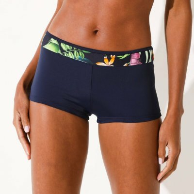 Plavkové kalhotky s vysokým pasem Banna nám. modrá vícebarevná – Sleviste.cz