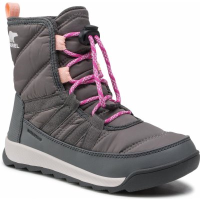 Sorel Youth Whitney II Short Lace WP NY3903 Šedá – Zboží Mobilmania