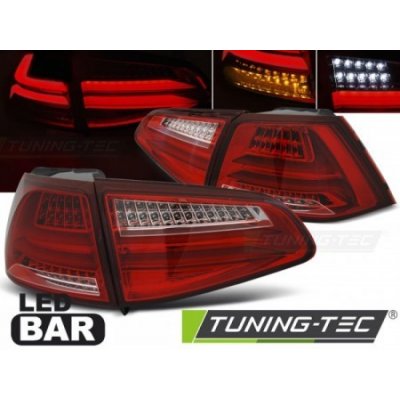 Světla zadní VW GOLF 7 13- RED WHITE LED BAR – Zboží Mobilmania