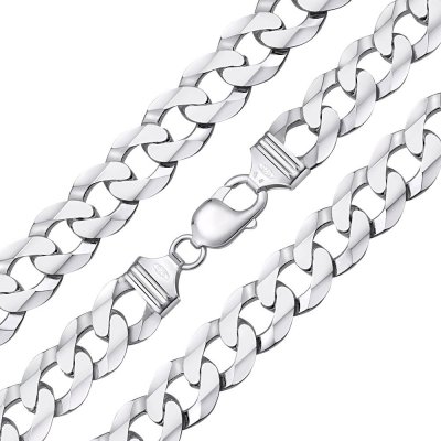 SILVEGO Stříbrný pánský masivní řetěz curb pancr rhodiovaný TTT3006LN – Zboží Mobilmania
