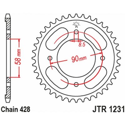 JT Sprockets JTR 1231-36 | Zboží Auto