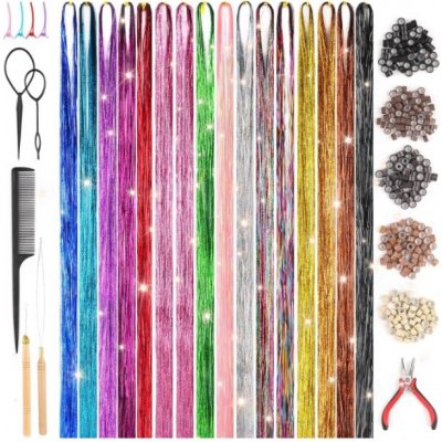 Doris Kadeřnická sada barevných pramenů na vlasy a doplňky – Zboží Dáma