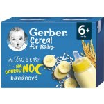 Gerber Cereal mlíčko s kaší na dobrou noc banánové 2 x 200 ml – Zboží Dáma