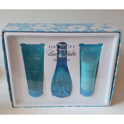 Davidoff Cool Water woman EDT 100 ml + tělové mléko 75 ml + sprchový gel 75 ml dárková sada – Sleviste.cz