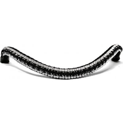 Blingyourhorse Třpytivá čelenka na uzdečku CRYSTAL & černá SUBTILE Hnědá – Zboží Dáma