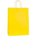 Papírová taška s krouceným uchem žlutá 180x80x220 mm – Zboží Živě