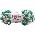 Alize příze Puffy More 6542 lesní zelená a cappuccino – Hledejceny.cz