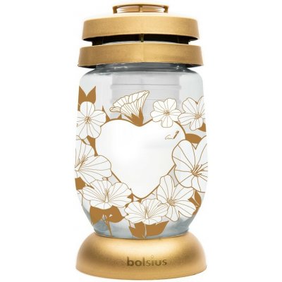 Lampa hřbitovní SRDCE/PŘÁNÍ skleněná 110g d11x22cm – Sleviste.cz