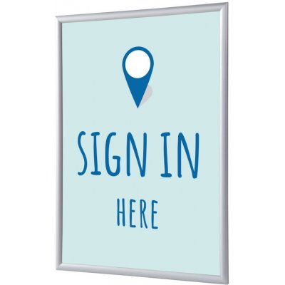 Jansen Display Set klaprámu A1, Přihlášení, modrý, anglicky, 625 x 872 mm – Hledejceny.cz