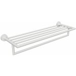 Sapho X-Round White polička na ručníky s hrazdou 550 x 265 x 110mm bílá XR421W