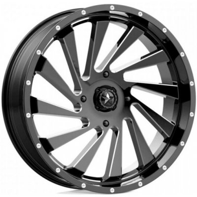 MSA Offroad Wheels M46 BLADE 7x18 4x110 ET0 gloss black milled | Zboží Auto
