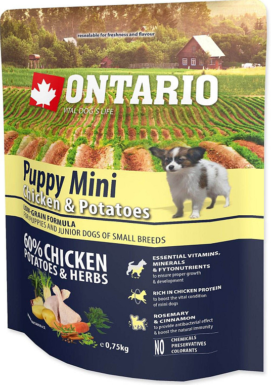 Ontario Puppy Mini chicken and potatoes 0,75 kg