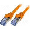 síťový kabel Logilink CQ3088S Patch, S/FTP, 6a, licna, Cu, LSZH, 7,5m, oranžový