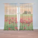 Sablio Záclony Pole vlčích máků 2: 2ks 150x250cm – Hledejceny.cz