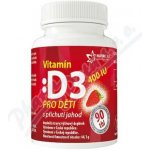 Nutricius Vitamín D3 400IU pro děti jahoda 90 tablet – Hledejceny.cz
