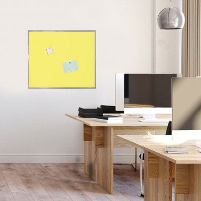 Vylen Pěnová nástěnka s hliníkovým rámem 100 x 100 cm Žlutá – Zboží Mobilmania