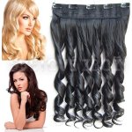 Girlshow Clip in pás vlasů vlnité lokny 55 cm odstín 1B (černá) – Zboží Mobilmania